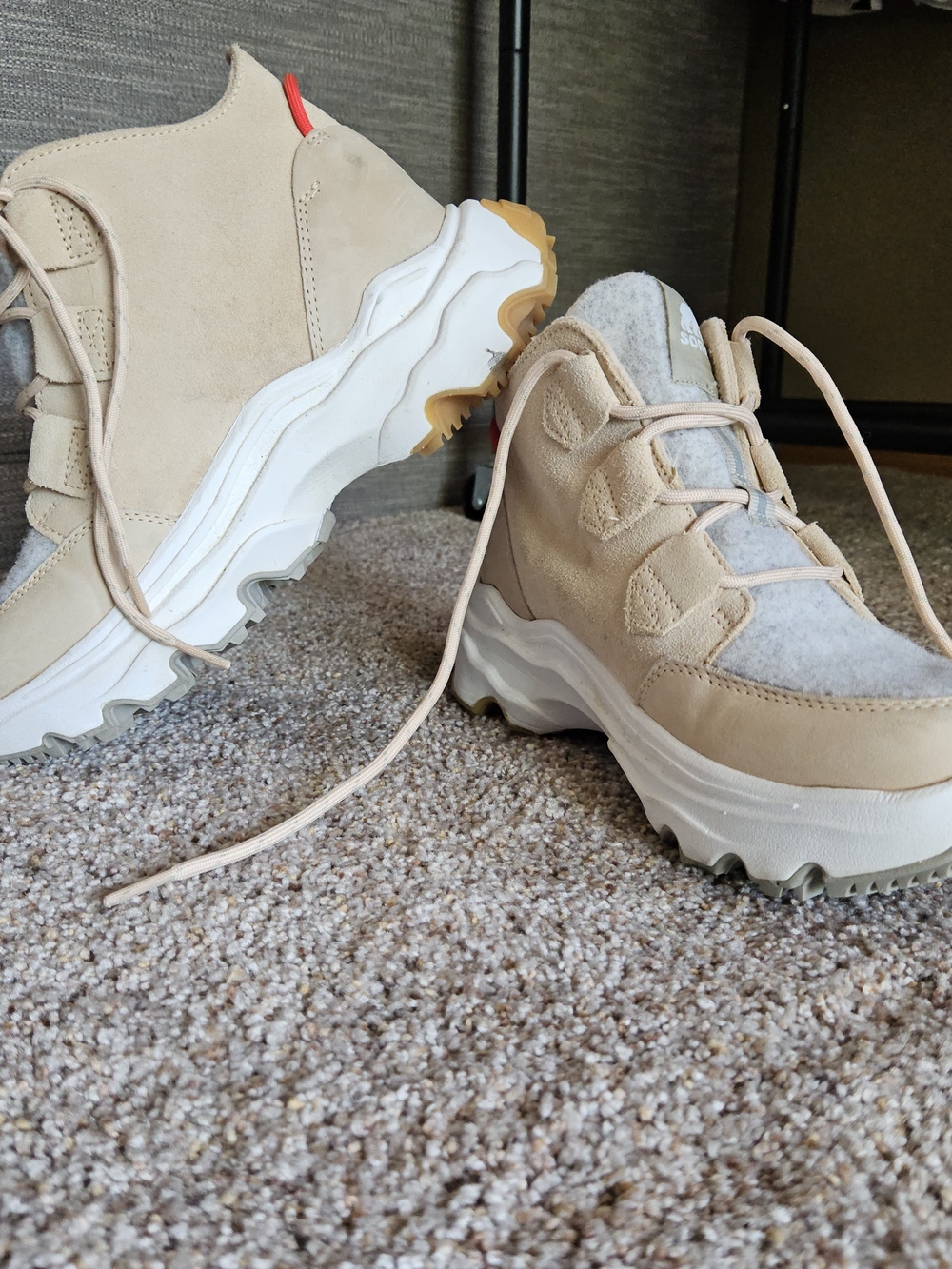 Sorel Women's Kinetic Breakthru Caribou sneaker boot in Nova Sand